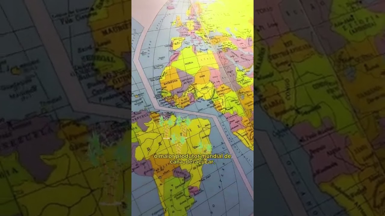 Produção agrícola do Brasil: cana-de-açúcar #capcut #producaoagricola #canadeacucar #mapa #geografia