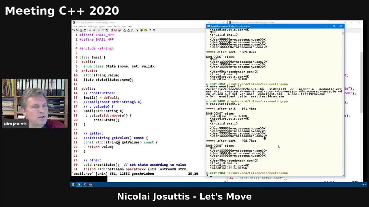 Nicolai Josuttis Let's Move Meeting C++ 2020 YouTube