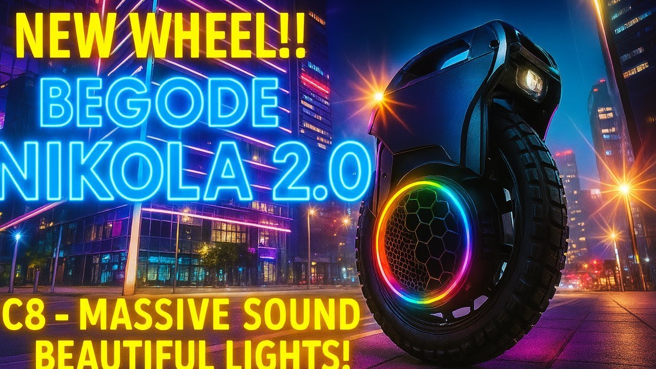 NEW WHEEL!! Begode Nikola 2.0 C8 - MASSIVE SOUND Beautiful Lights