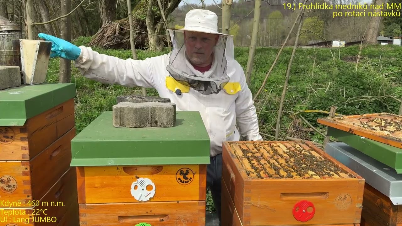 19.) 25 - 15 04 2025 - Prohlídka medníků nad MM kde nebyla nalezena matka při rotaci nástavků