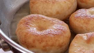 Turkish fried buns for breakfast. Turkish Pishi