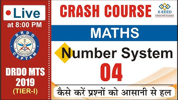 DRDO MTS - Crash Course - Maths Class - 4 (Number System Part-4 )By Vivek Pandey Sir