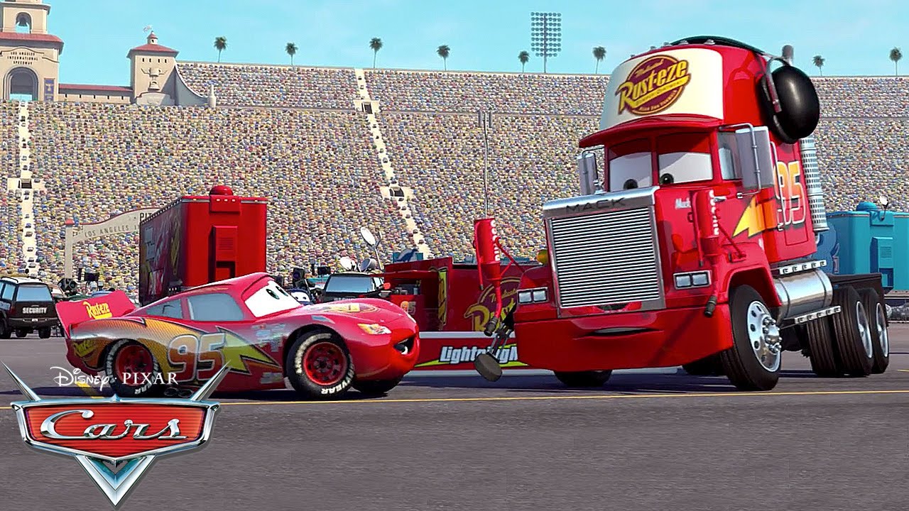 Disney Pixar Cars Lightning Mcqueen Mack Truck Diecast 155