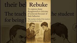 Rebuke: To express sharp disapproval or criticism of someone because of their behavior. #hardenglish Details