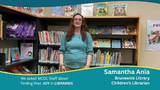 Samantha Anna, Brunswick Library Children's Dept. Librarian, Find Joy at the Library NLW 2026