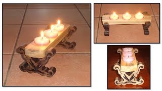 Scroll Saw Projects - How to make Tealight Candle Holder