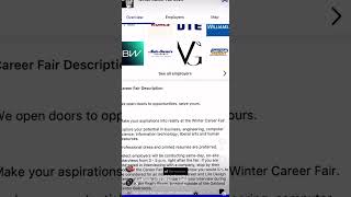 Winter Career Fair 2025 - Handshake App Walkthrough