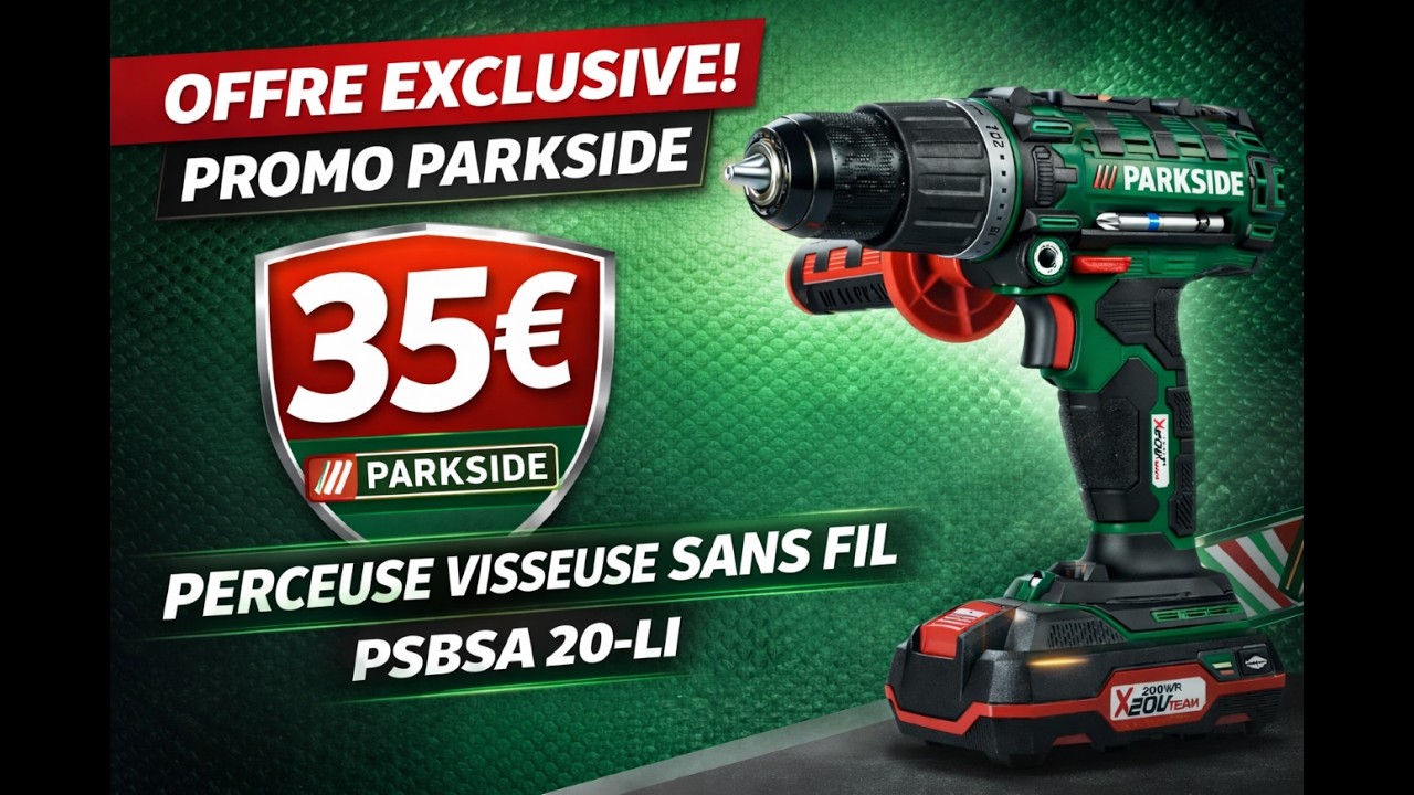Le prix de la perceuse-visseuse sans fil ParkSide est en chute libre pendant le Black Friday Lidl