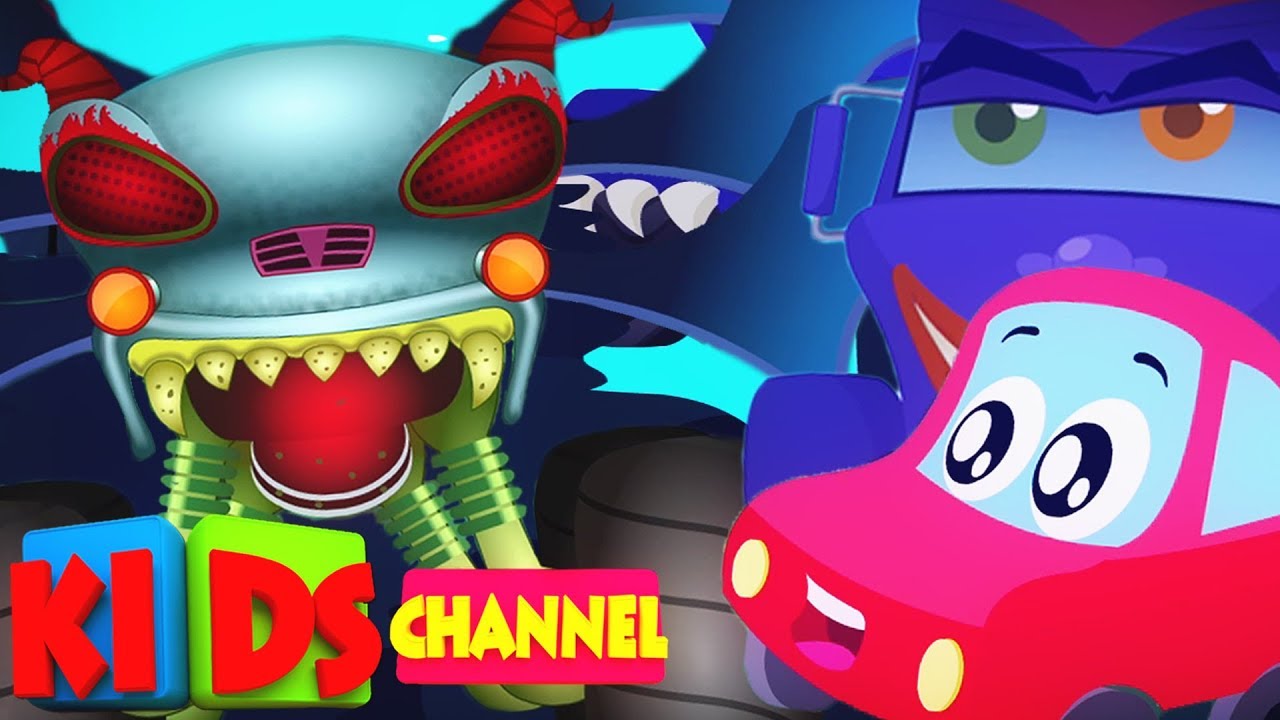 trucks skate Little red car song Jack Dreamer with Haunted House Monster Trucks