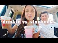 trying (and rating) the most popular Starbucks and Dunkin drinks! | Courtney Capano