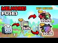 FIZ AS MELHORES FUSES DO PET SIMULATOR 99 E CONSEGUI O PET MAIS FORTE - MELHOR MÉTODO - ROBLOX