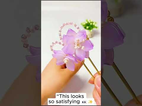 “This looks so satisfying 👀✨ #satisfying #diy #relaxing #craft #handmade #recycle #flowers