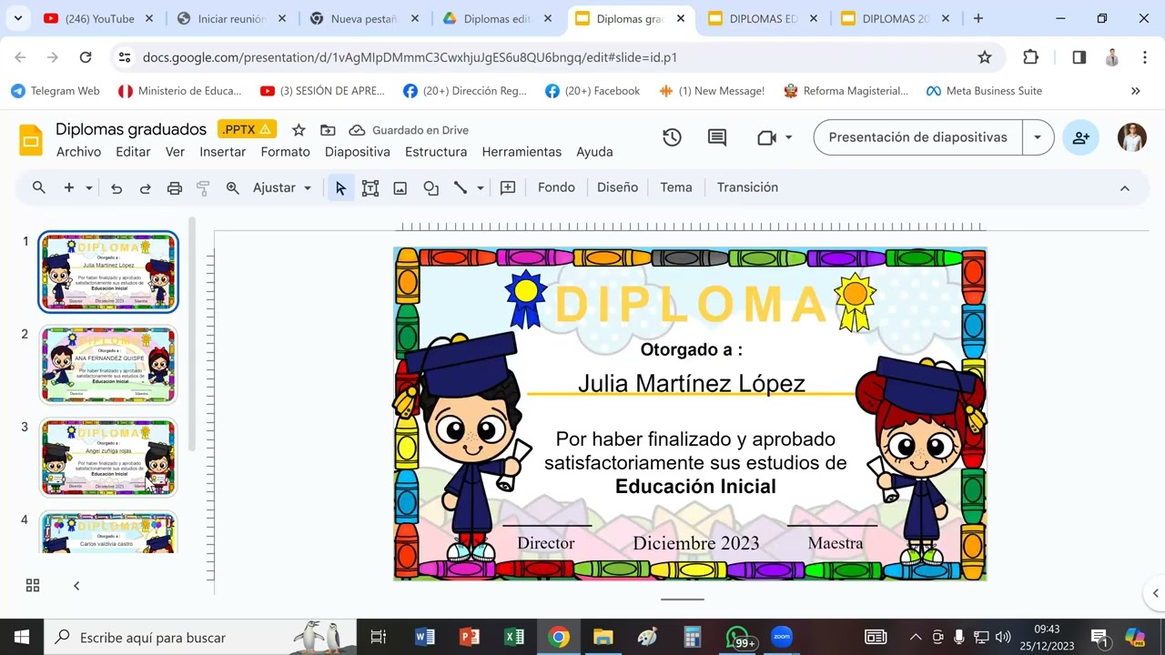 Diploma De Escuela Secundaria Editable Diplomas Inicio De Clases S/