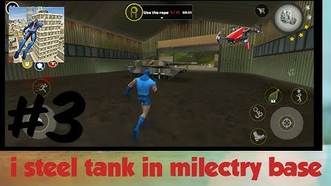 Rope Hero Voice Town - Gameplay Walkthrough - Part 3 - steel  tank (ios, android)