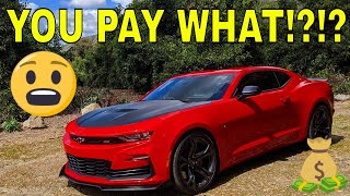 Camaro SS 1le Monthly Payments, Insurance Cost. How much below MSRP I paid for a new Camaro.