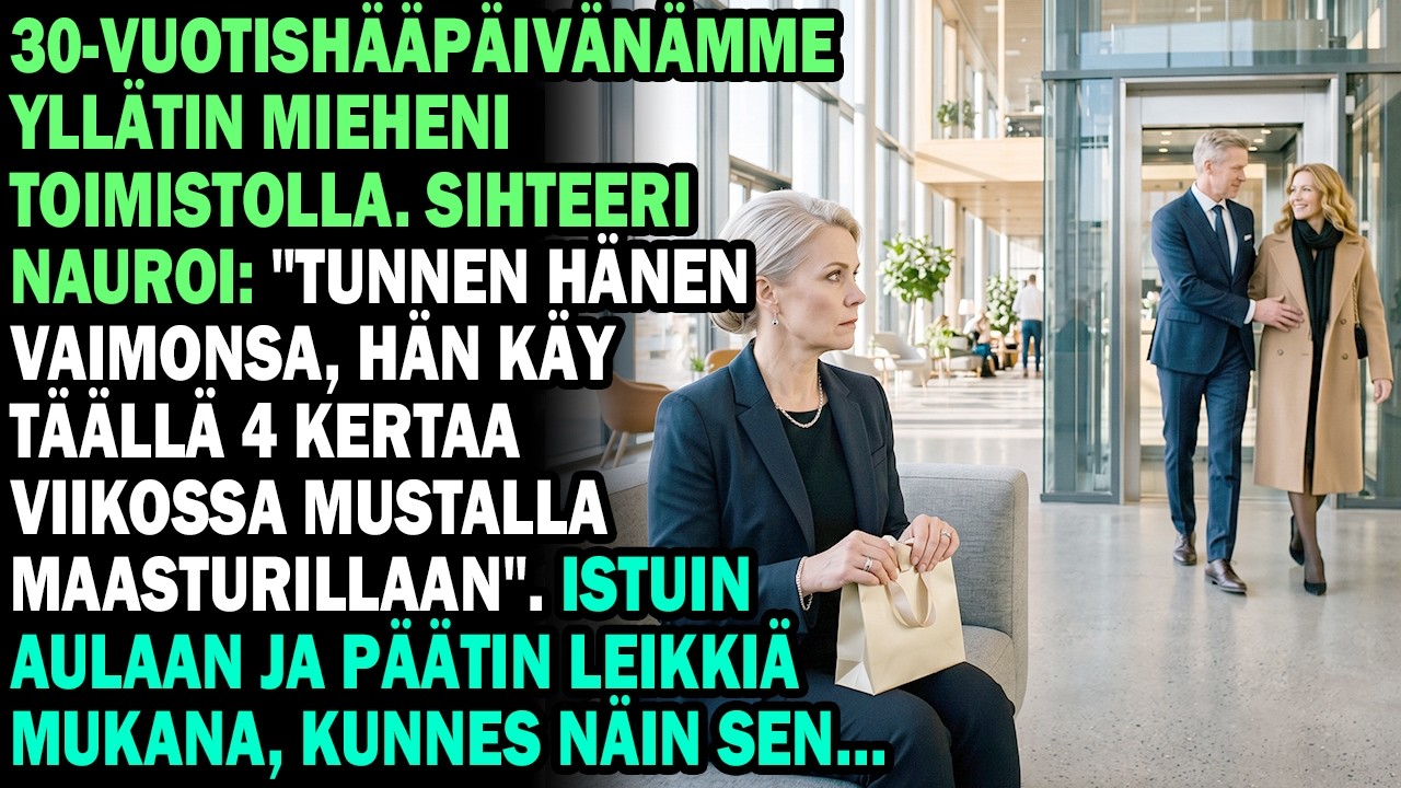 Rakastin miestäni 30 vuotta. Hääpäivänämme ajoin hänen toimistolleen yllättääkseni hänet – ja vastaanottovirkailija naurahti sanoessaan: ”Anteeksi rouva, mutta kun minä tunnen hänen vaimonsa.” Hän...