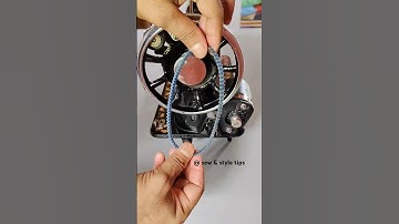 Sewing Machine motor belt fitting ❣️ easy trick 👍 #shorts #sewing #sewingmachine #silaimachine