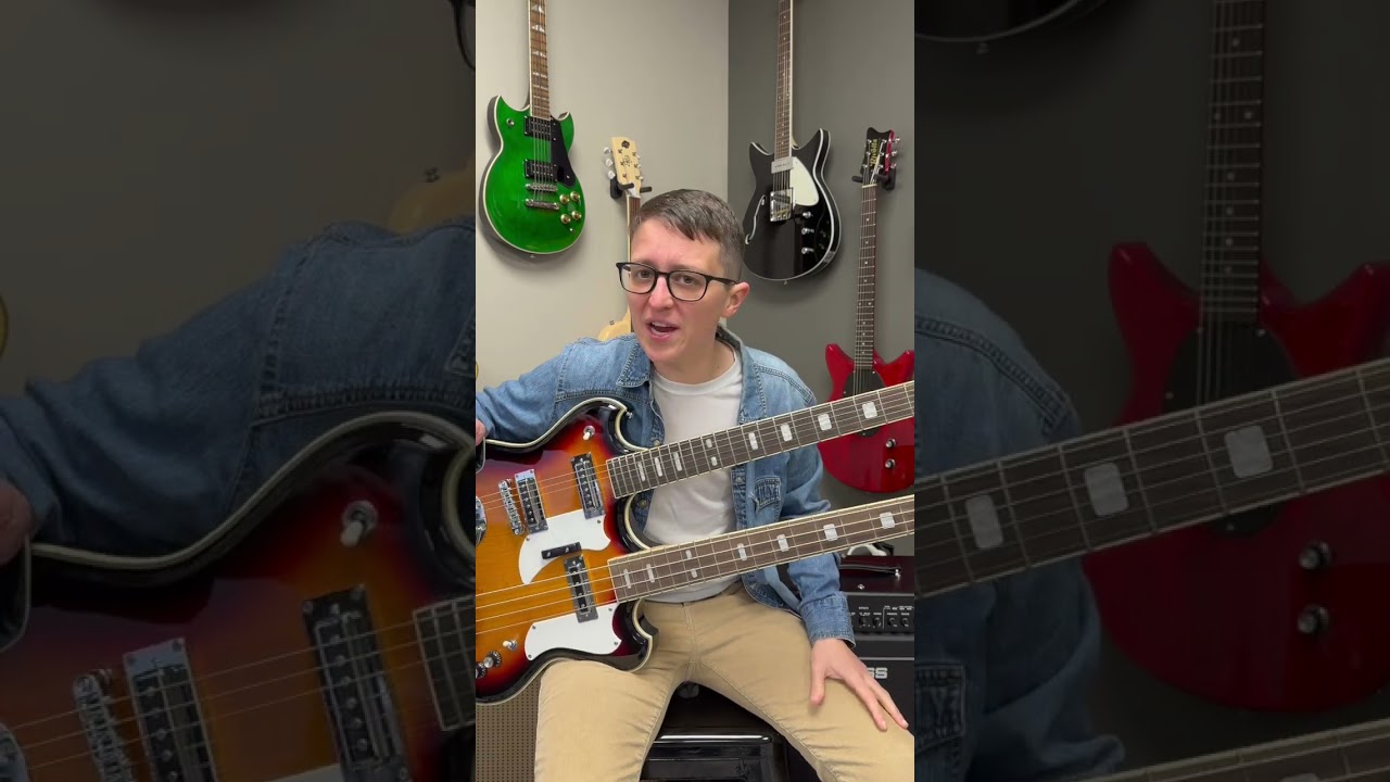 Would you dare to take the Eastwood Doubleneck 4/6 for a spin? 🌪️#EastwoodGuitars