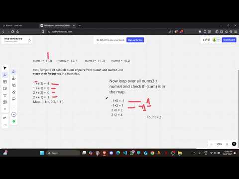 Leetcode Solutions : 4Sum II (454)