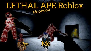 Playing LETHAL APE on roblox (update log: fixed saw) with my best friend 😂🤗@gub_productions