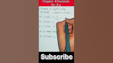 Chapter - 8 Decimals | Ex - 8.4,Q1 | Class 6th | Maths