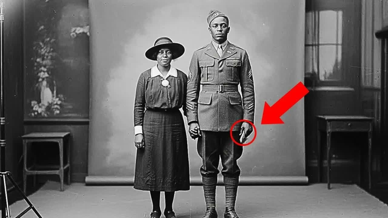 It was just a portrait of a soldier and his wife—until you notice what he's holding