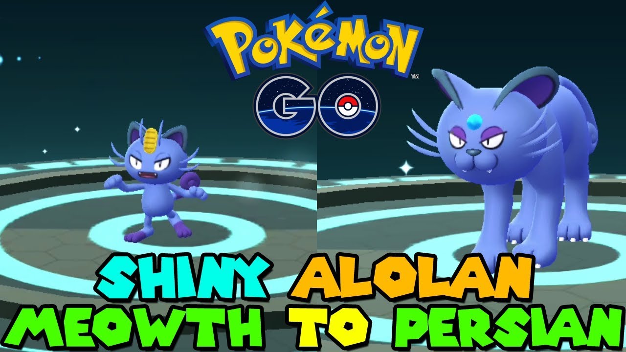 Evolving SHINY ALOLAN MEOWTH TO SHINY ALOLAN PERSIAN IN POKEMON GO - ...