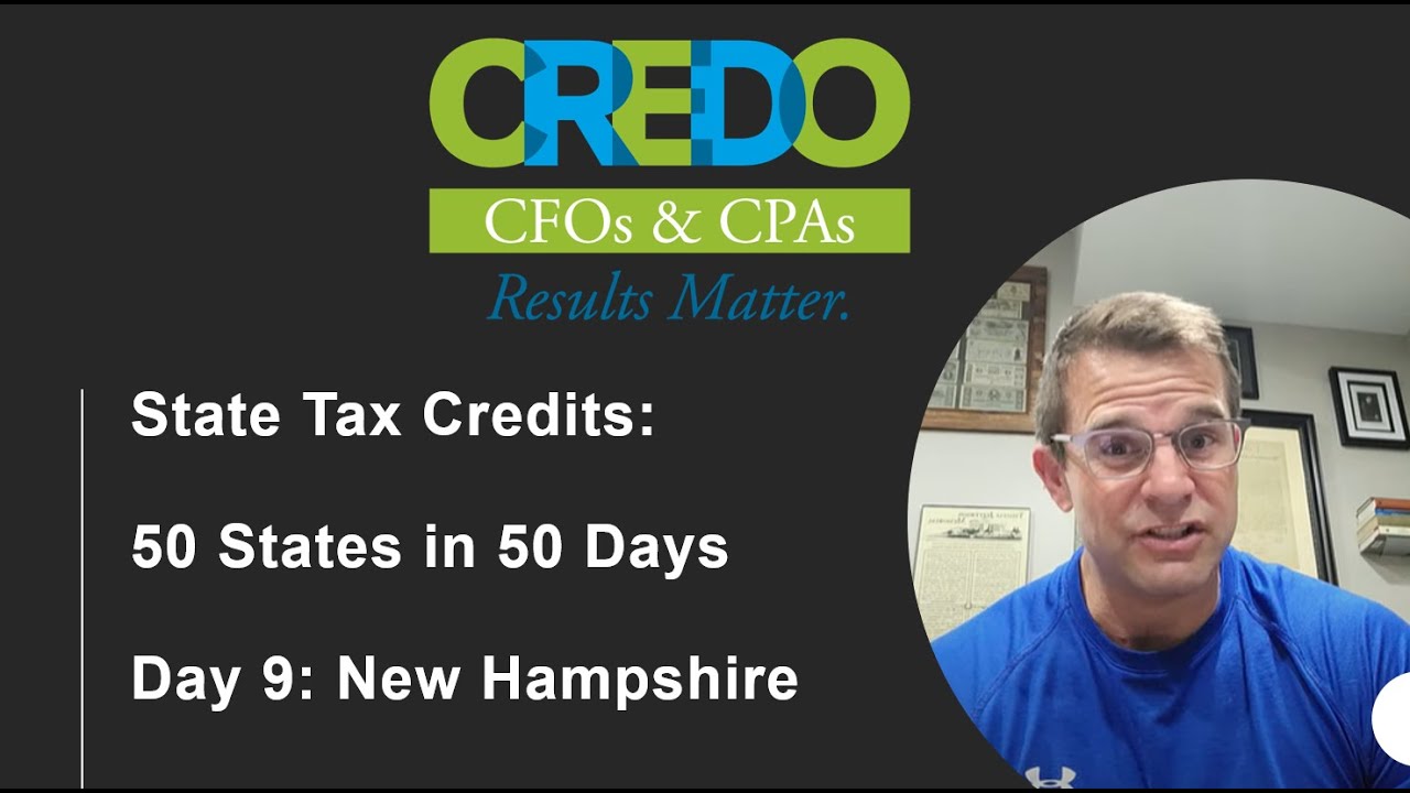 50 States in 50 Days New Hampshire Tax Credits Coos County, R&D