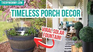 GORGEOUS Front Porch & Flower Bed Decorating Ideas for 2024 - Cozy & Timeless French Cottage Style!