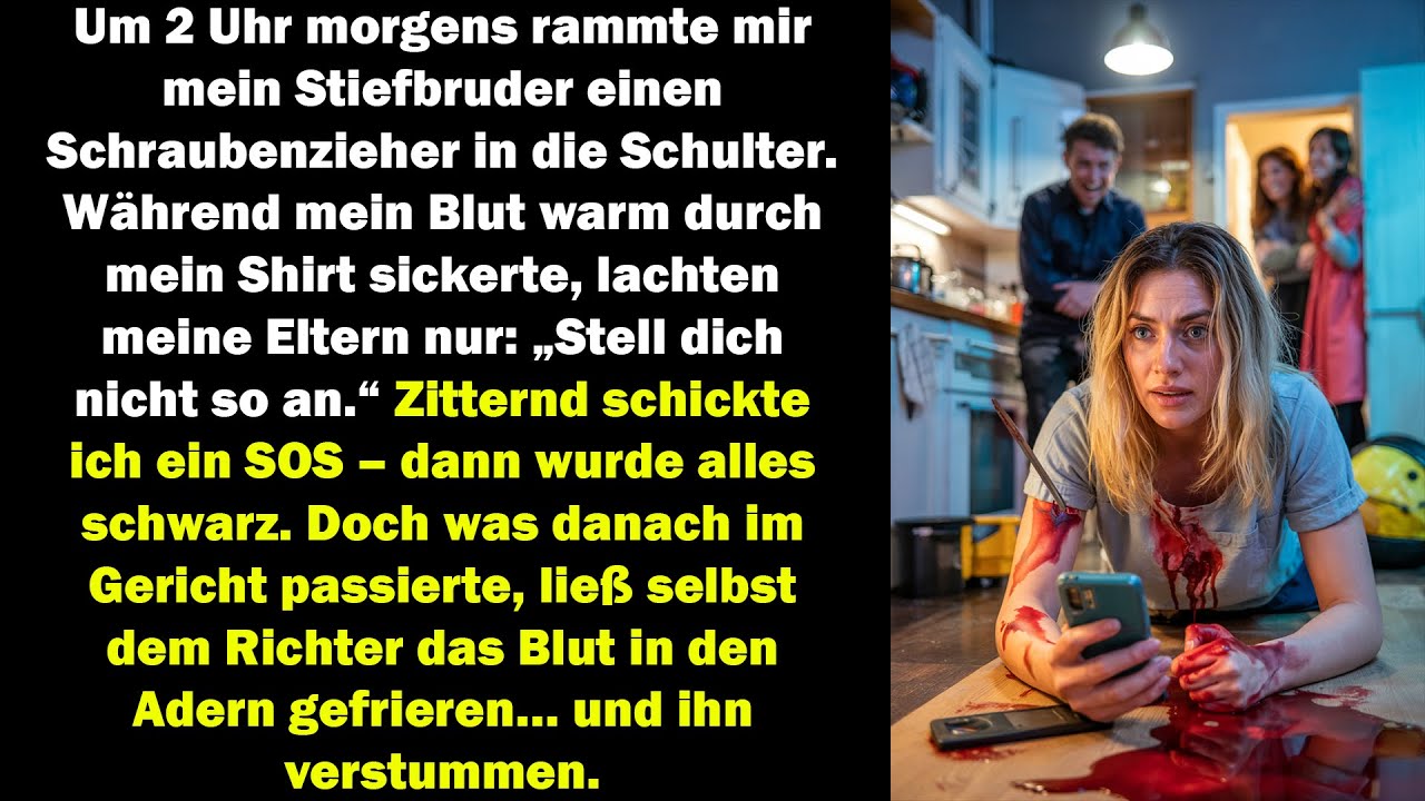 Mitten in der Nacht stach mein Stiefbruder zu – doch was der Richter enthüllte, schockierte alle
