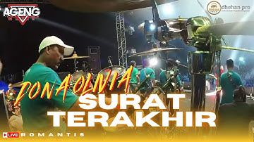 AGENG MUSIC ( DONA OLIVIA SURAT TERAKHIR ) FEAT DHEHAN PRO LIVE ROMANTIS PEKALONGAN