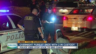 Overnight pursuit in Tulsa ends in 2 arrests