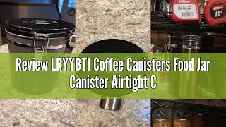 Review LRYYBTI Coffee Canisters Food Jar Canister Airtight Coffee Bean Storage Container with Scoop