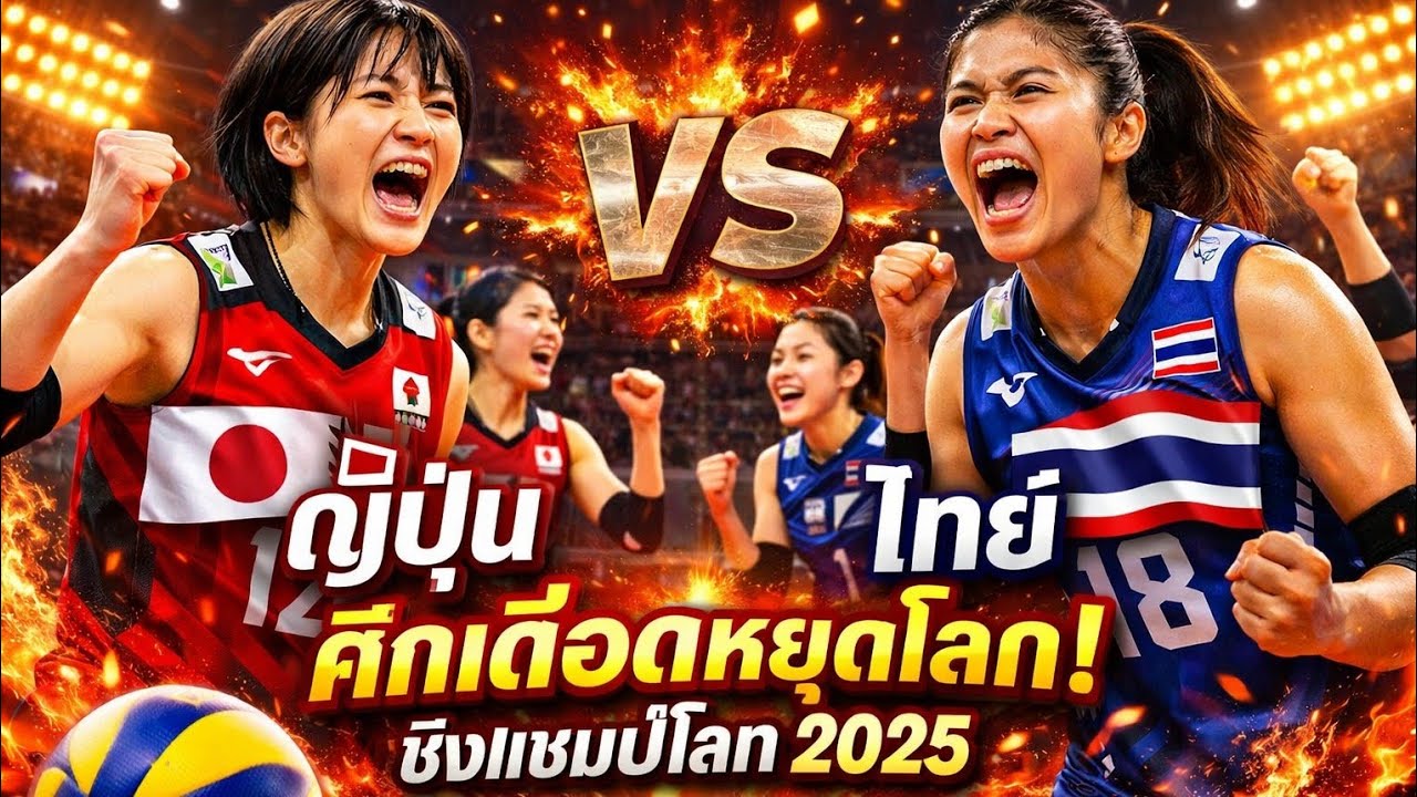 🔥 ญี่ปุ่น 🇯🇵 vs ไทย 🇹🇭 | ศึกเดือดหยุดโลก! วอลเลย์บอลหญิงชิงแชมป์โลก 2025 🔥