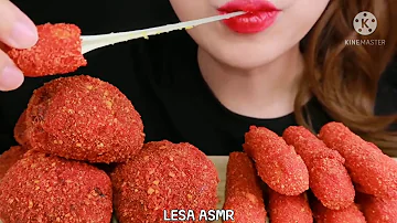 lesa asmr cheese sticks and chicken (bites only)