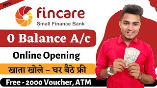 Fincare bank zero balance account opening online | Fincare small finance bank me account kaise khole