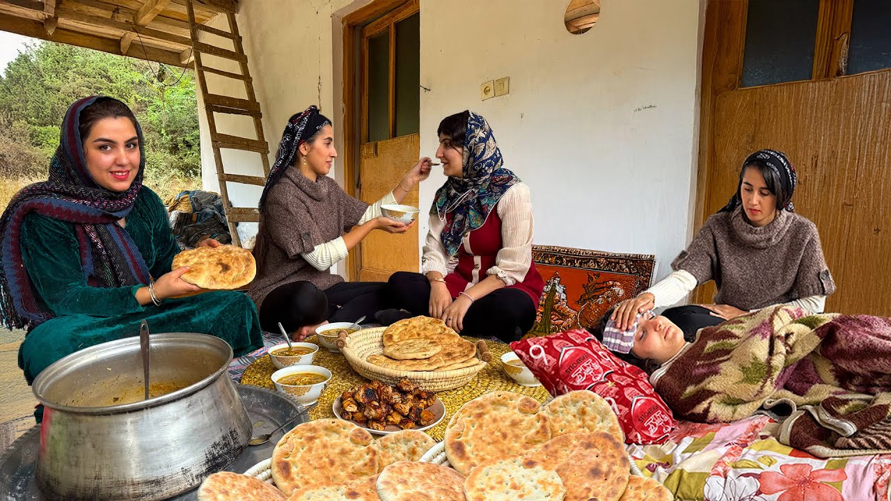 Настоящая деревенская жизнь: приготовление целебного супа и свежего хлеба на дровахЗабота о моей