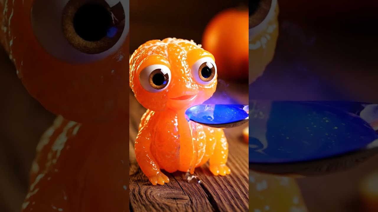 Feeding the Cutest Tiny Orange Baby! @FoobleRun Food Art Comes to Life​