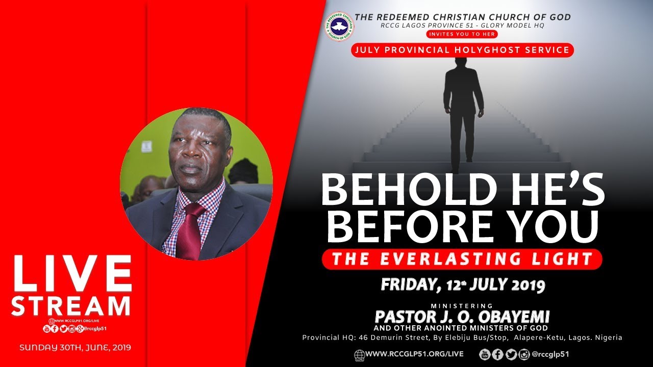 JULY SPECIAL PROVINCIAL HOLY GHOST SERVICE - JULY 12, 2019 - LIVE ...
