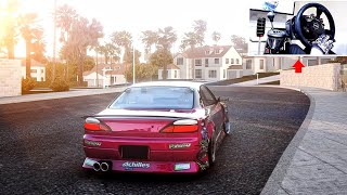 S15 LA Sunset Drift | (4k) Ultra-Graphics RTX 3090 - Assetto Corsa (Thrustmaster Setup)