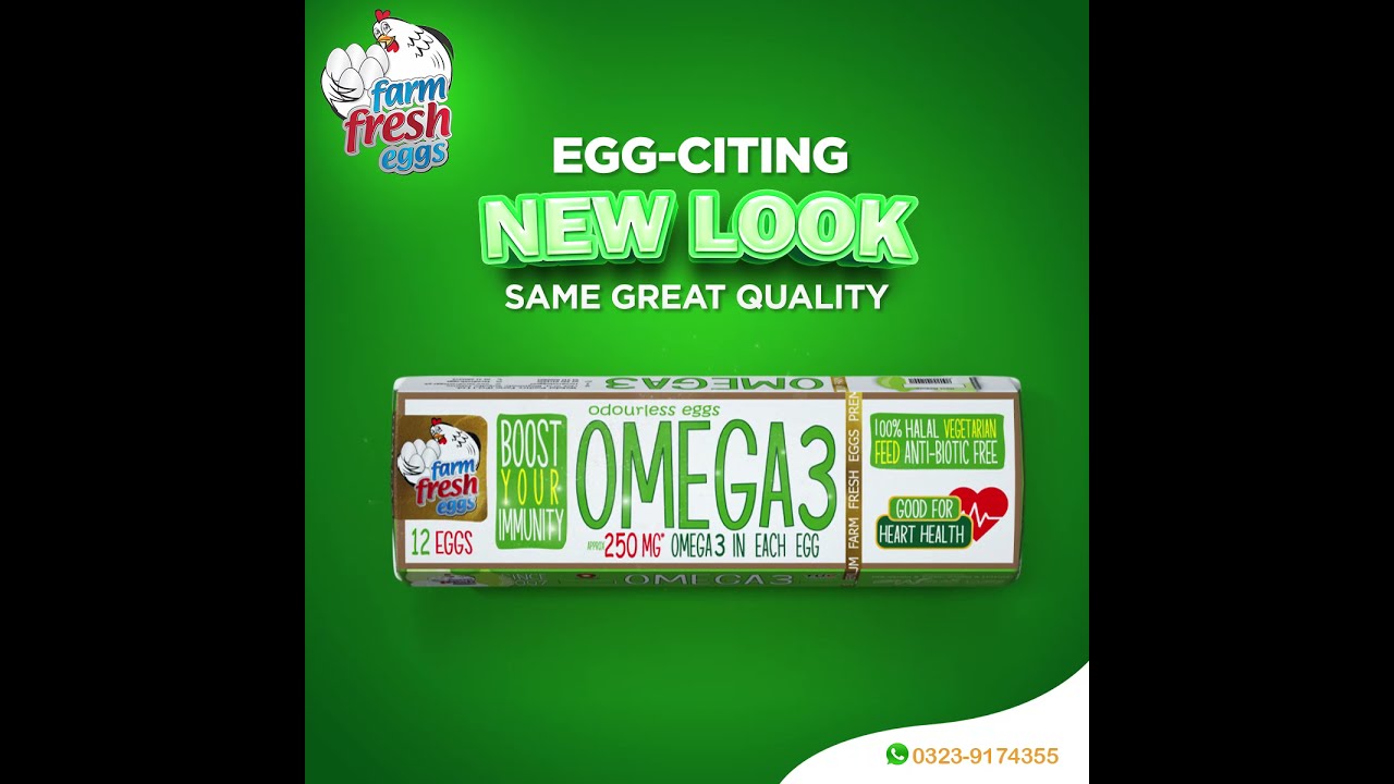 Farm Fresh Omega 3 Eggs in New Packing