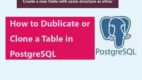 Dublication or Clone a Table in PostgreSQL | Using CREATE TABLE AS SELECT Command | #postgresql