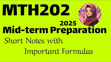 MTH202 Midterm Preparation 2025 | 2025 MTH202 mid term exam