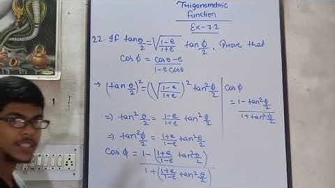 Trigonometric Function class 11th ||K.C Sinha solution ||Exercise-7.2 Question- 22