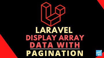 How to make a custom pagination from an array in laravel easiest way​ @ZarxBiz