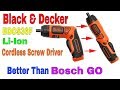 Black & Decker BDCS36F 3.6V Li-Ion Cordless Screw Driver better than Bosch GO
