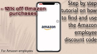 How to find and use your Amazon employee discount code screenshot 3