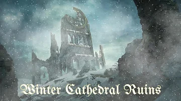 WINTER CATHEDRAL RUINS | Atmospheric Choir, Winter Storm Ambience | ASMR