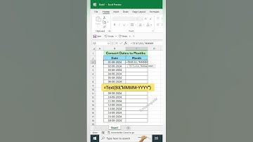 Convert Date into a Month Text formula  #focusinguide #focustips #excel #excelformula #shorts