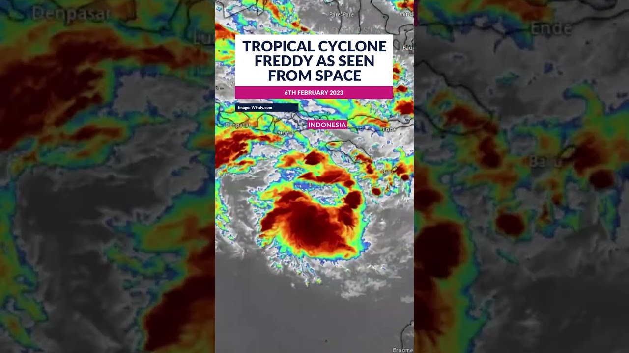 Tropical Cyclone Freddy: view from space